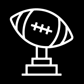championship trophy shaped as a football