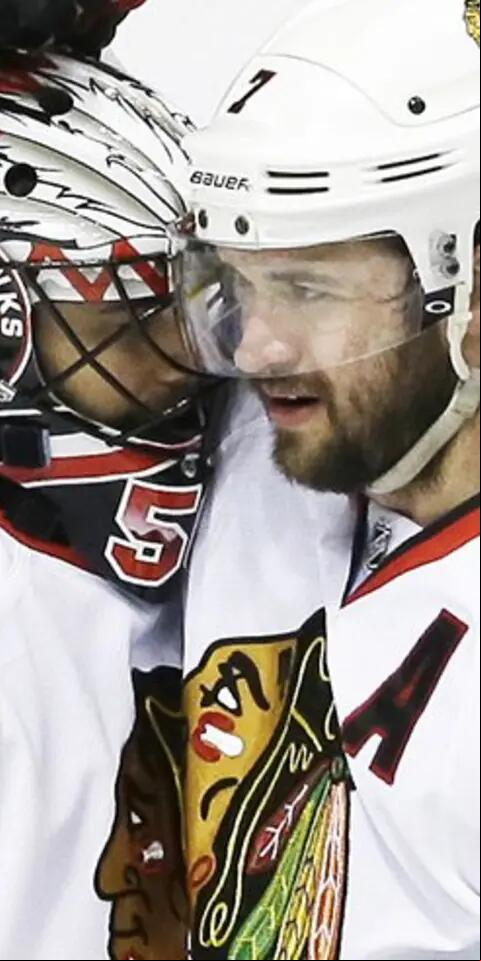 Corey Crawford Brent Seabrook Chicago Blackhawks