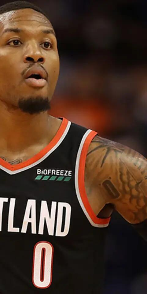 Damian Lillard #0 of the Portland Trail Blazers during the NBA preseason game against the Phoenix Suns at Talking Stick Resort Arena on October 5, 2018 in Phoenix, Arizona.