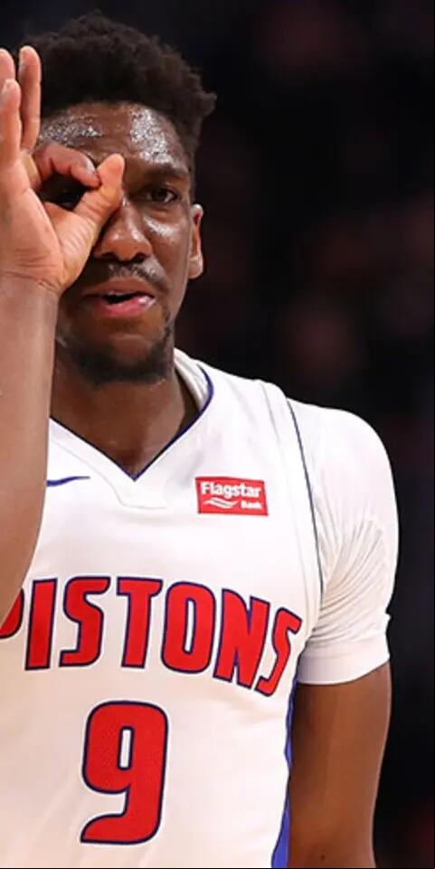 Langston Galloway #9 of the Detroit Pistons celebrates a second half three point basket while playing the Chicago Bulls at Little Caesars Arena on March 10, 2019 in Detroit, Michigan.